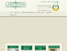 Tablet Screenshot of lakewoodnursingcenter.com